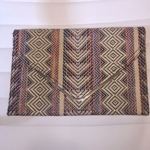 BCBGeneration Woven Clutch
